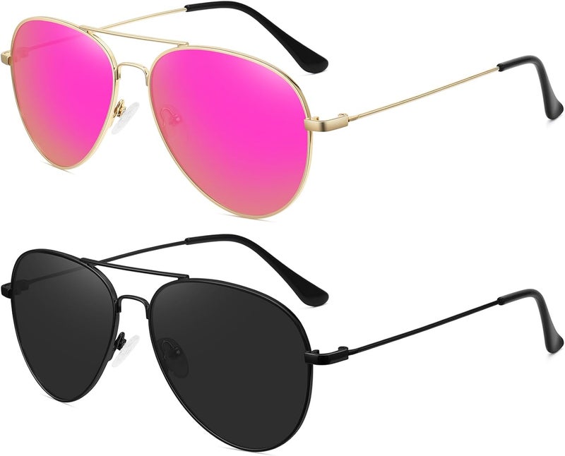 WOWSUN Classic Polarized Aviator Sunglasses for Women Men - Image 1
